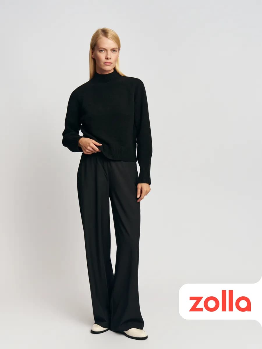 Женские прямые брюки на резинке