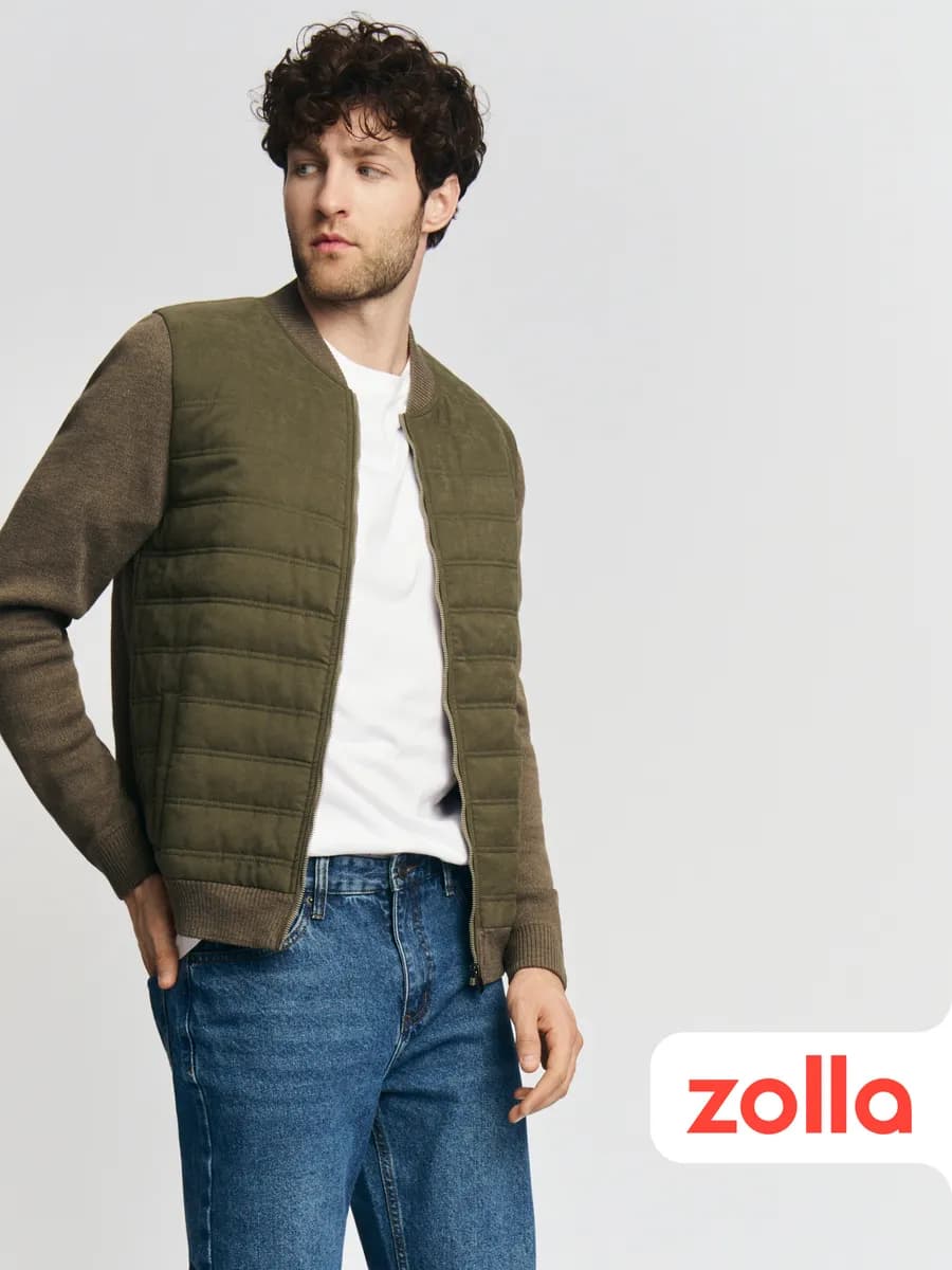 Утеплённая мужская толстовка-бомбер