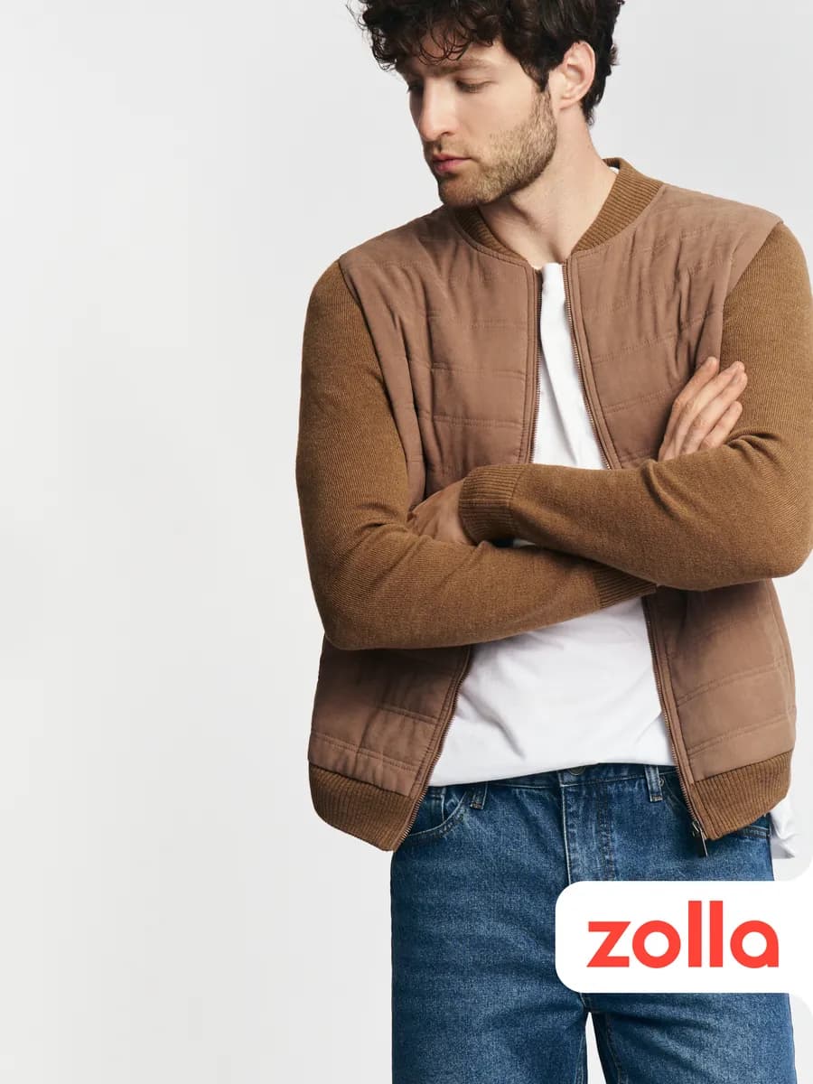 Утеплённая мужская толстовка-бомбер