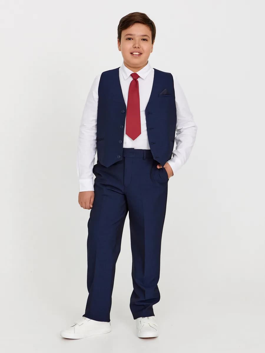 Брюки школьные для полных 600128