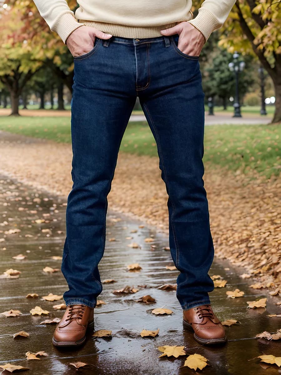 Джинсы прямые классические штаны