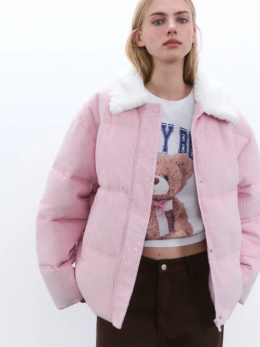 Куртка вельветовая с воротником-авиатор