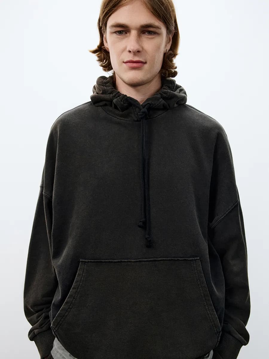 Худи из футера с капюшоном