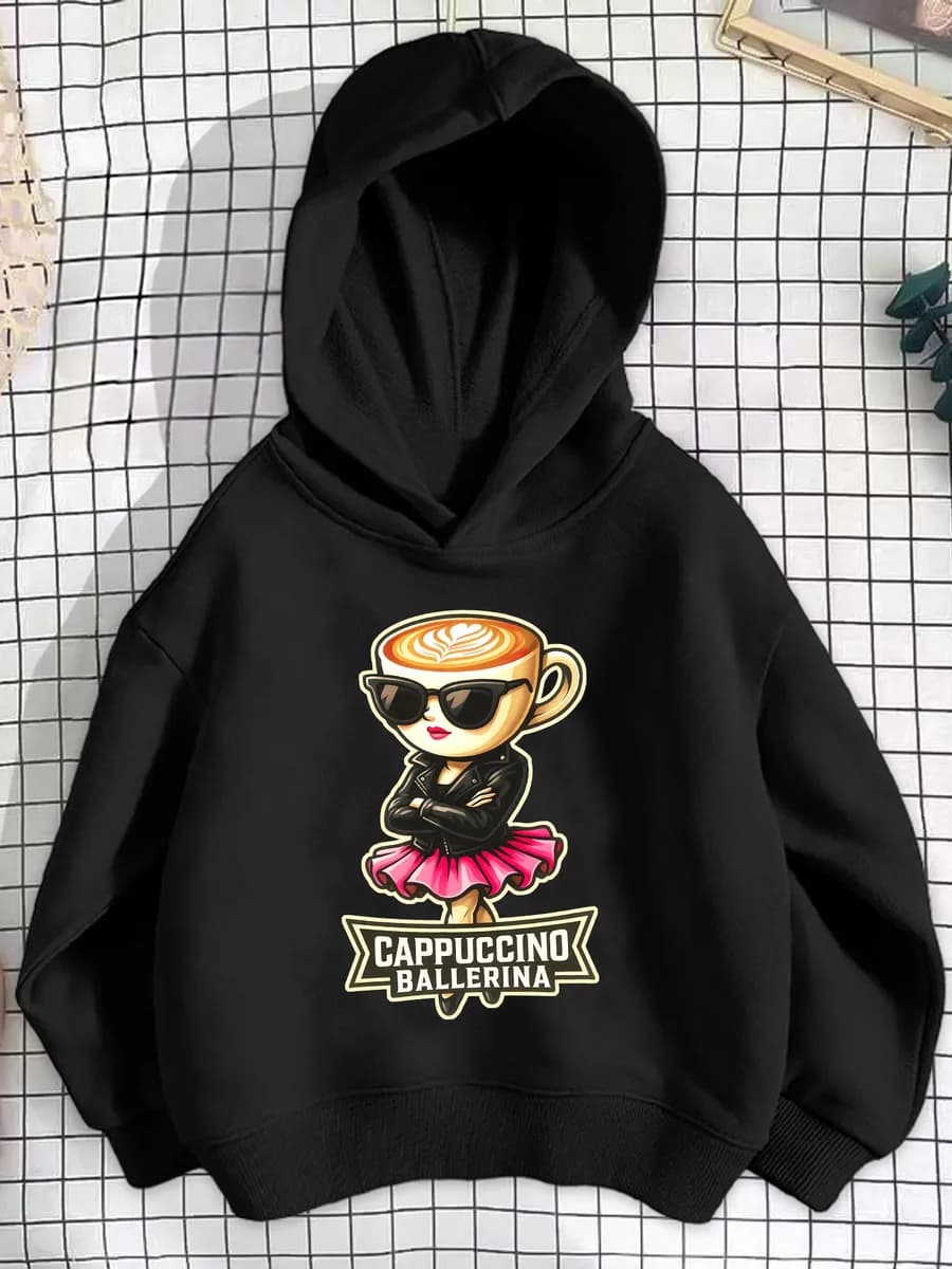 Толстовка для девочки Балерино Капучино с капюшоном