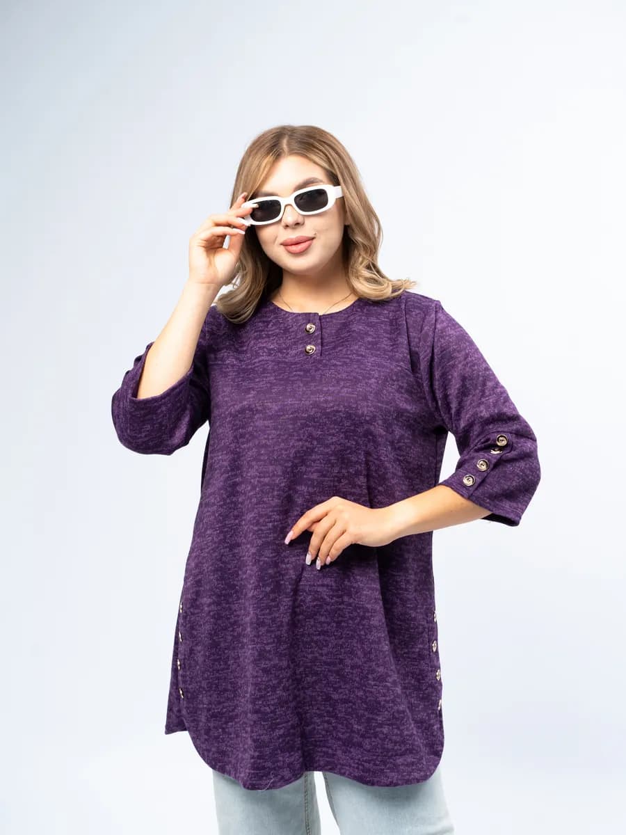 Кофта удлиненная теплая туника джемпер