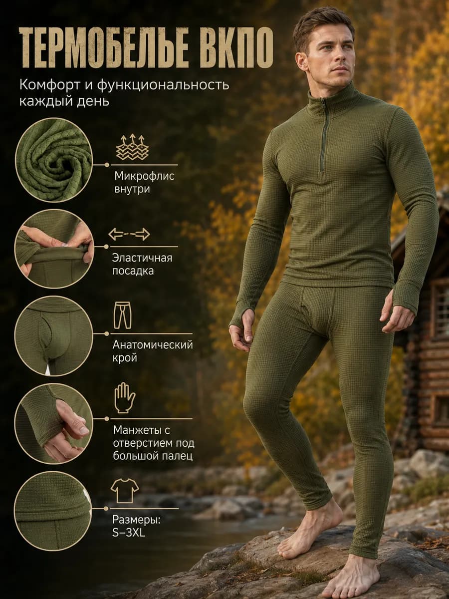 Термобелье мужское комплект ВКПО