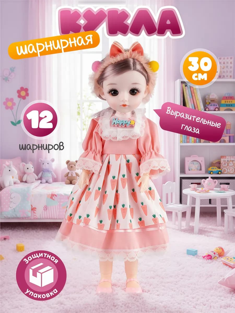 Кукла шарнирная 30 см для девочек