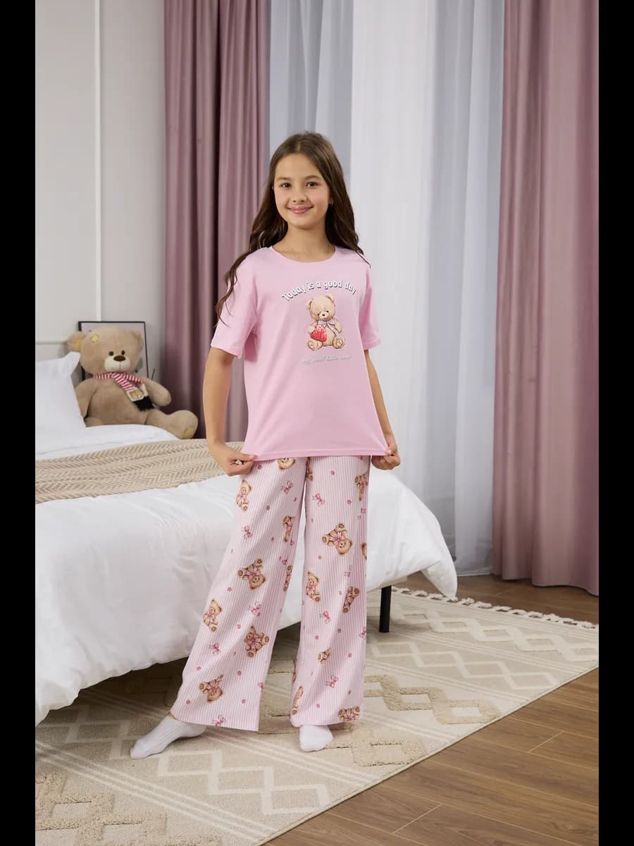 Пижама со штанами и футболкой для подростка - фото 1