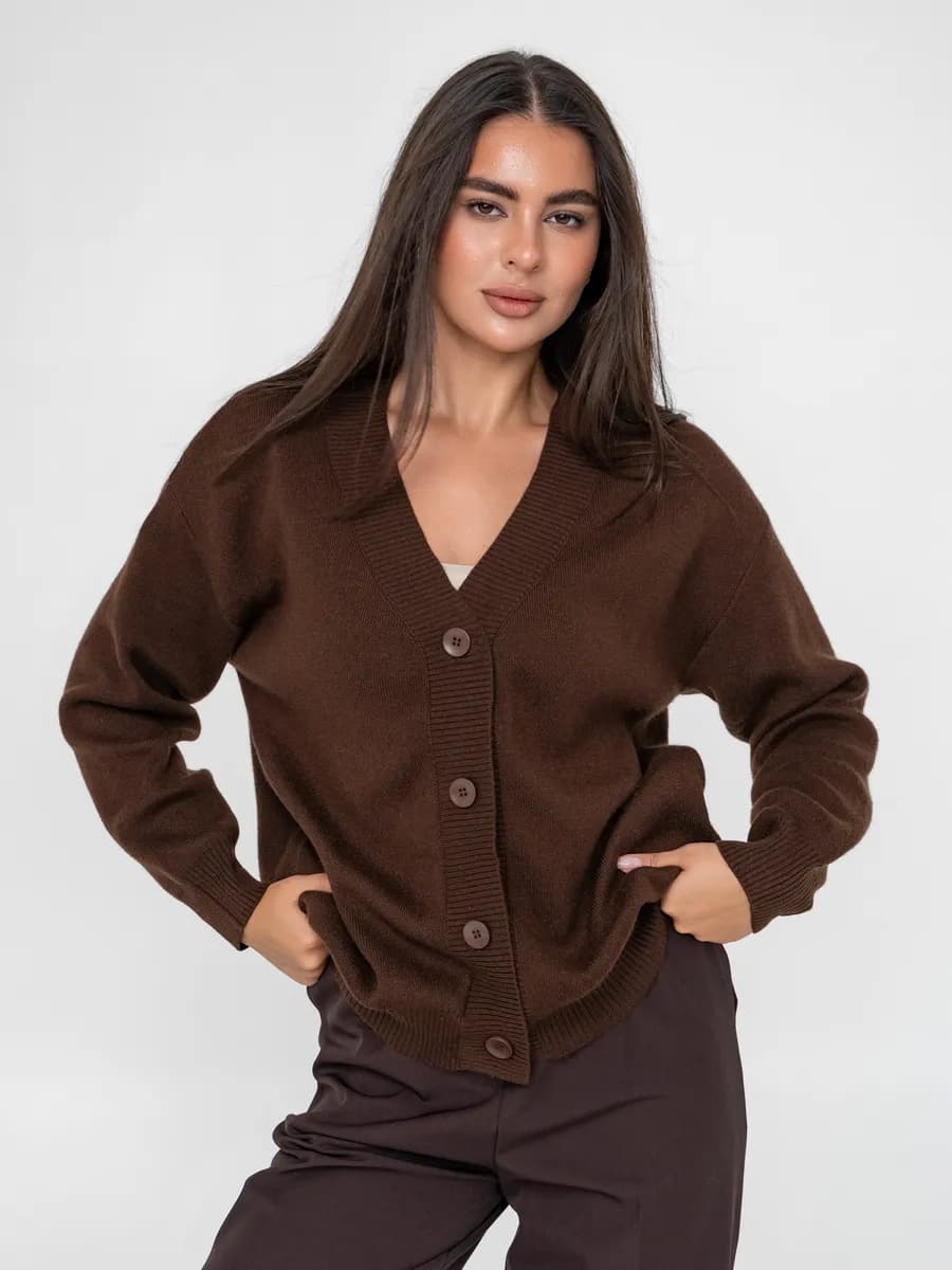 Кардиган из шерсти оверсайз