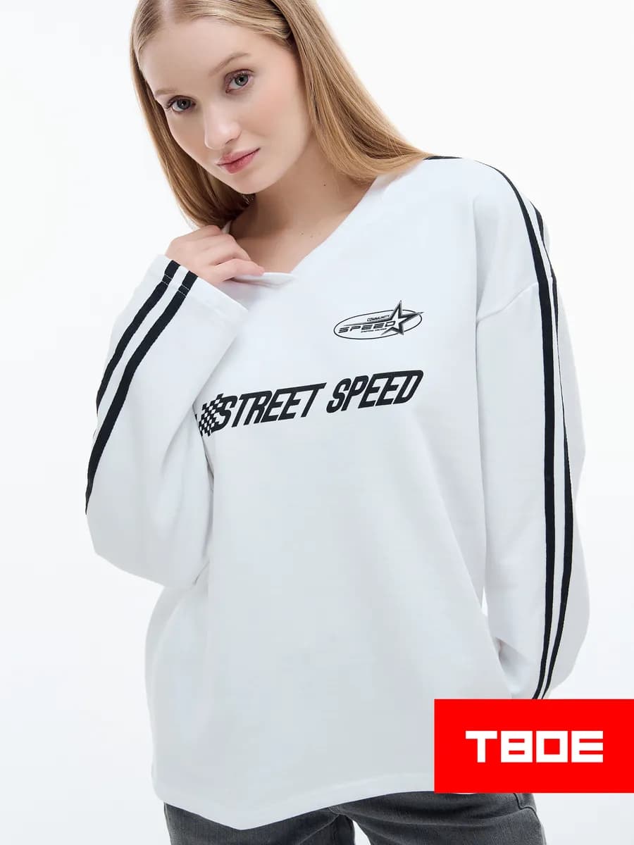 Спортивный свитшот с надписью Street speed