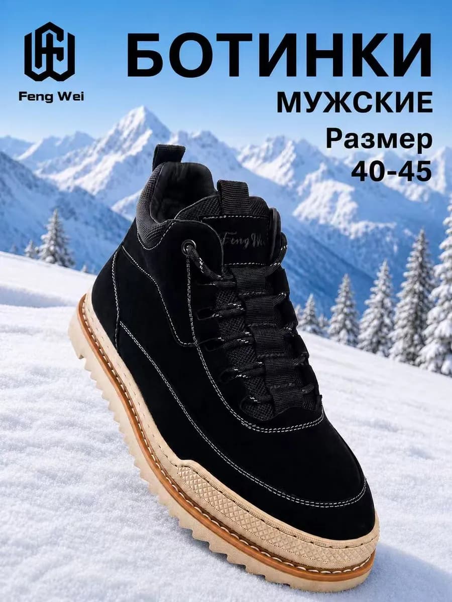 Ботинки зимние спортивные с мехом