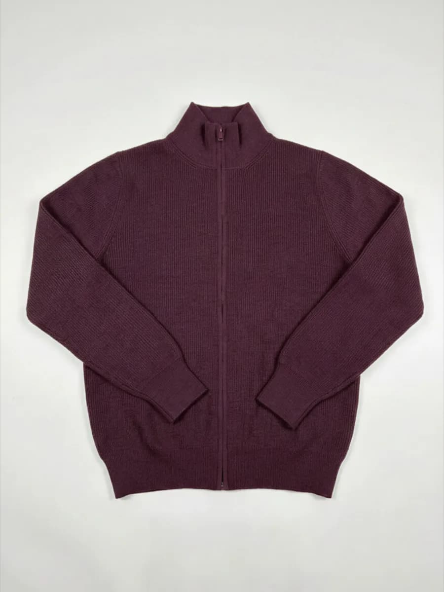 Кардиган на молнии шоколадный