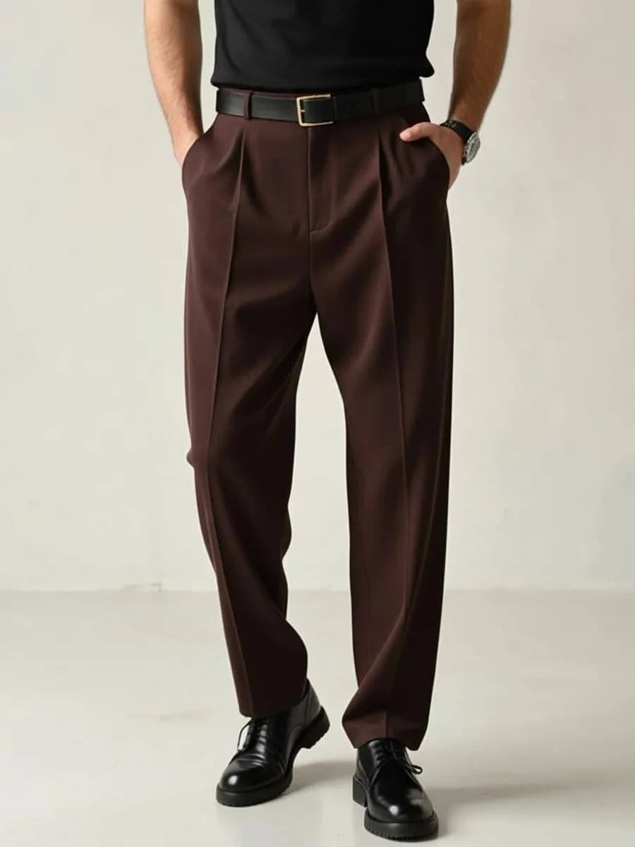 Брюки классические коричневые со стрелками
