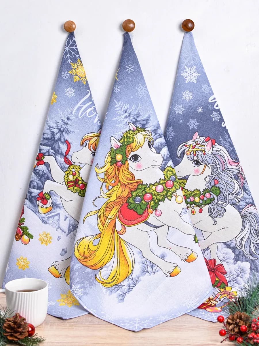 Полотенца кухонные 47х60см 3 шт рогожка