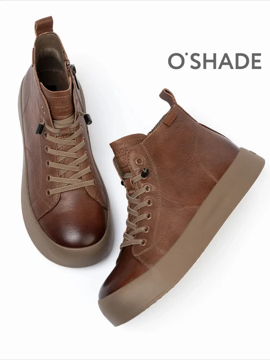 Ботинки женские демисезонные коричневые - фото 1