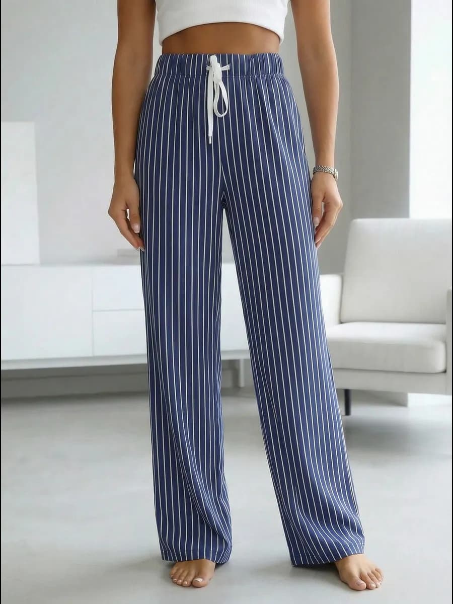 Брюки палаццо широкие домашние на резинке