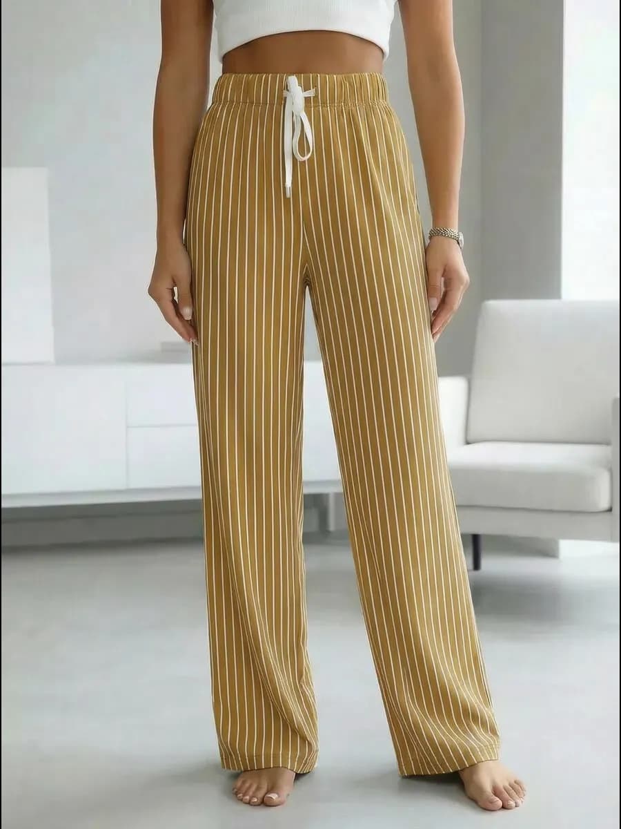 Брюки палаццо широкие домашние на резинке