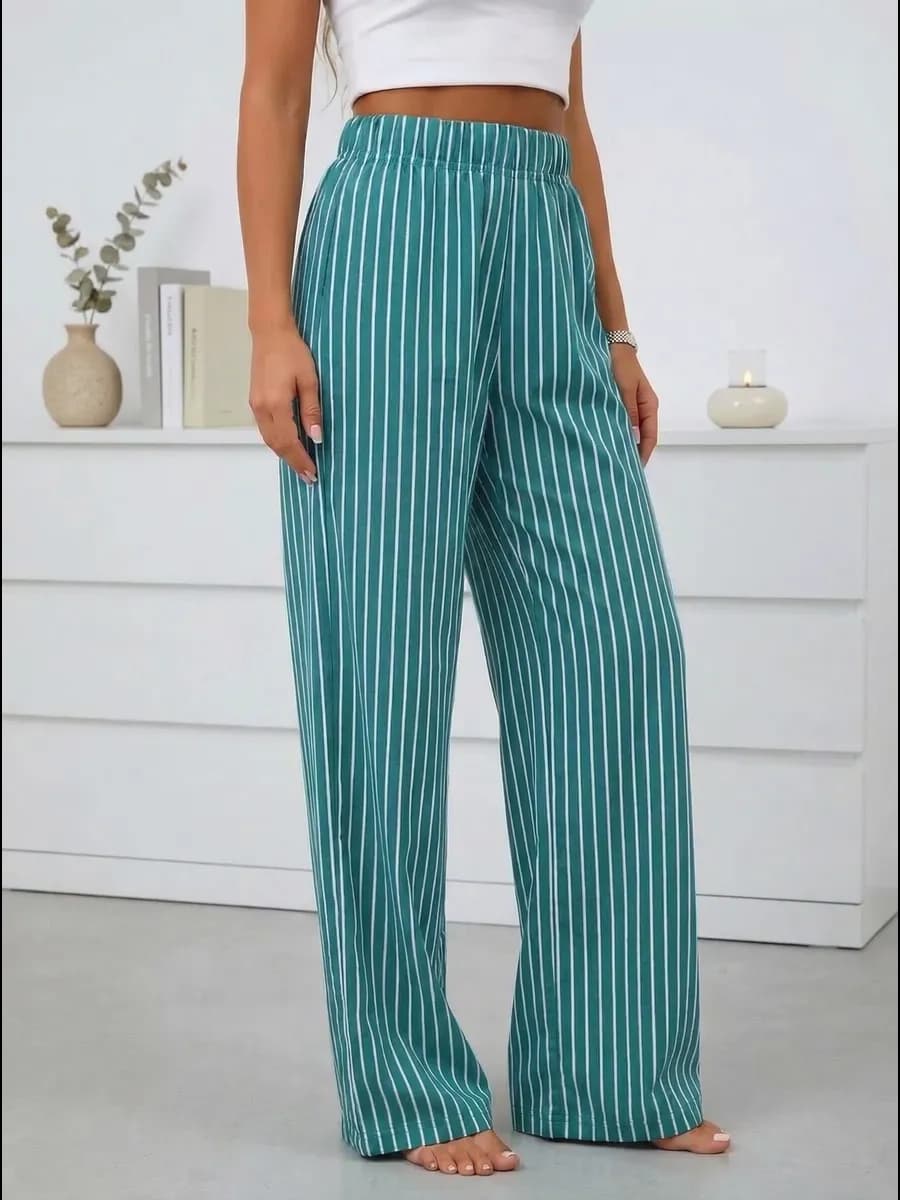 Брюки палаццо широкие домашние на резинке