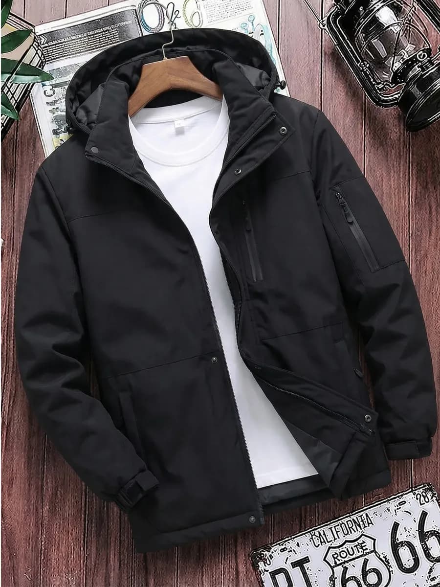 Куртка утепленная демисезонная с капюшоном