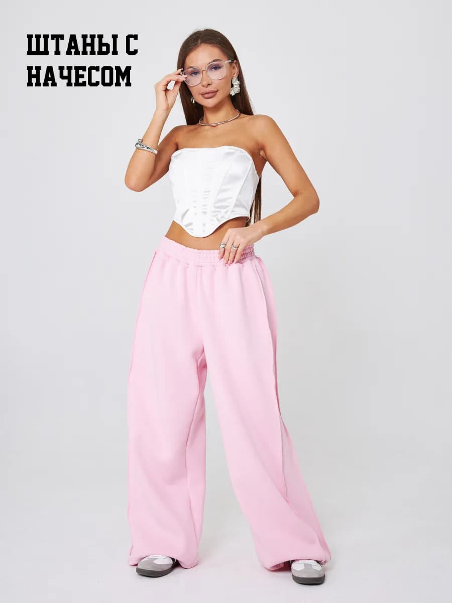 Спортивные штаны оверсайз на затяжках y2k