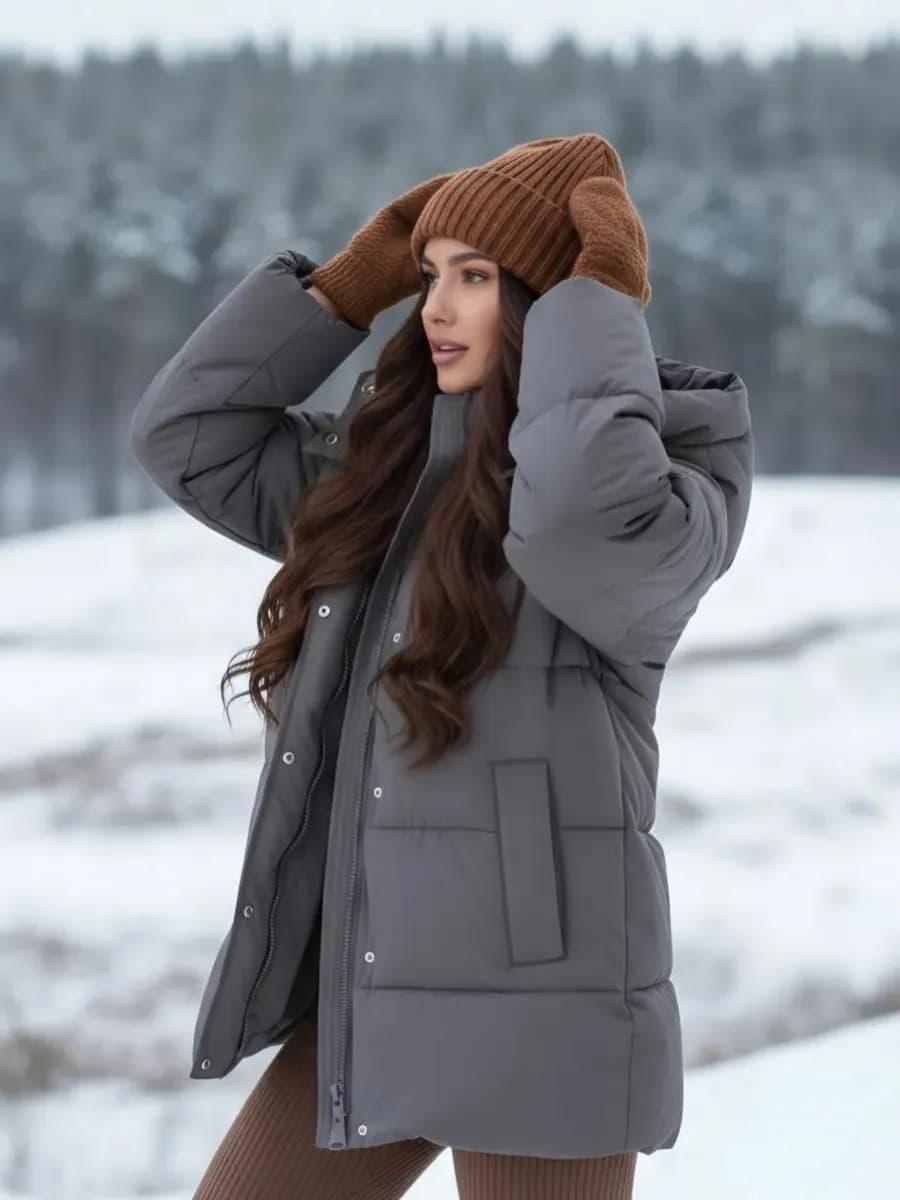 Куртка пуховик зимняя с капюшоном