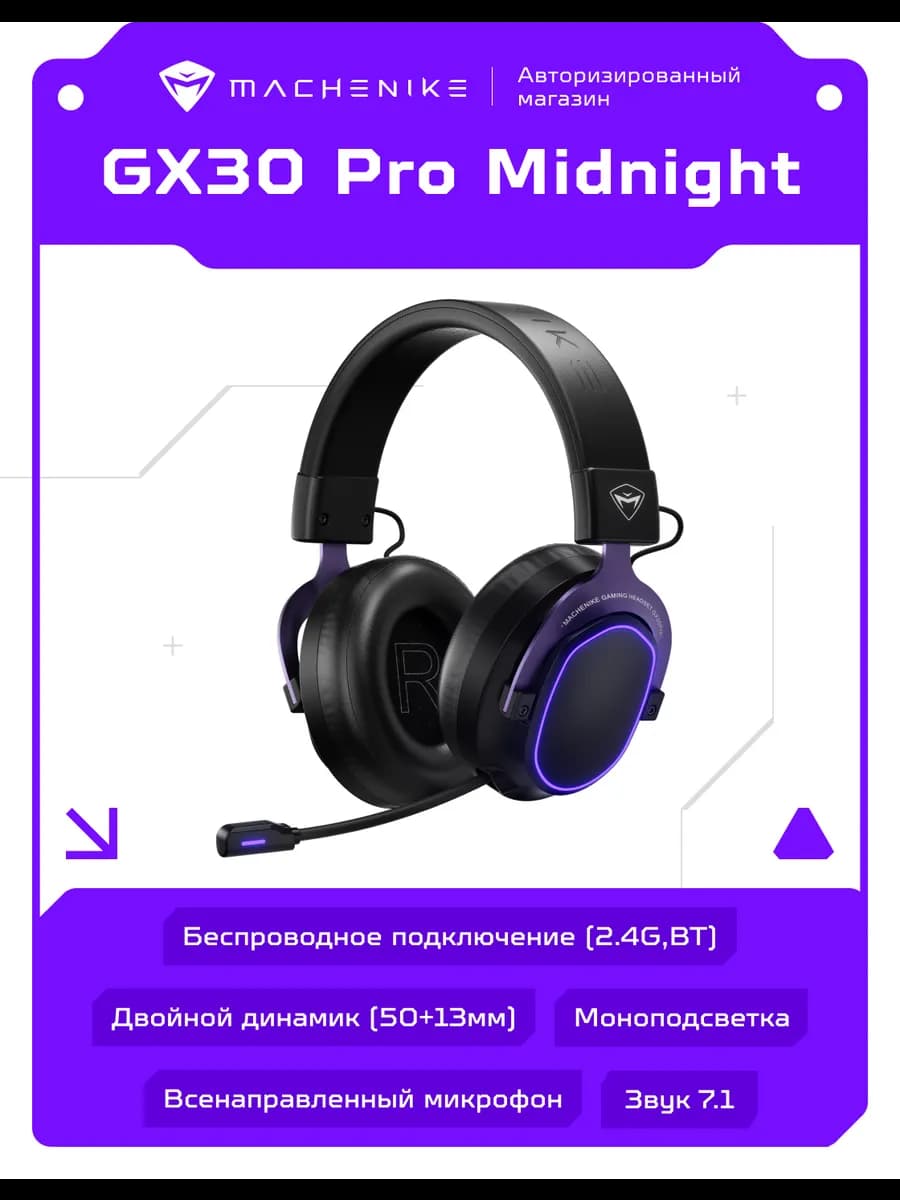 Игровая гарнитура GX30 Pro Midnight беспроводная Bluetooth