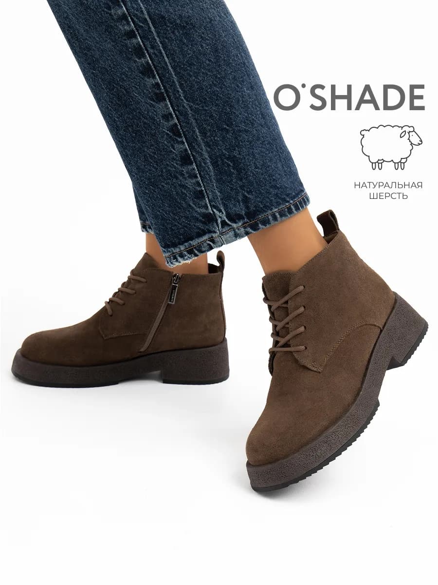 Ботинки женские зимние коричневые