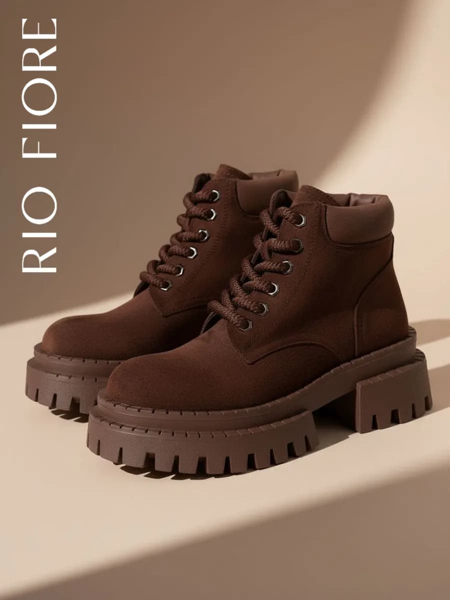 Ботинки демисезонные замшевые на платформе