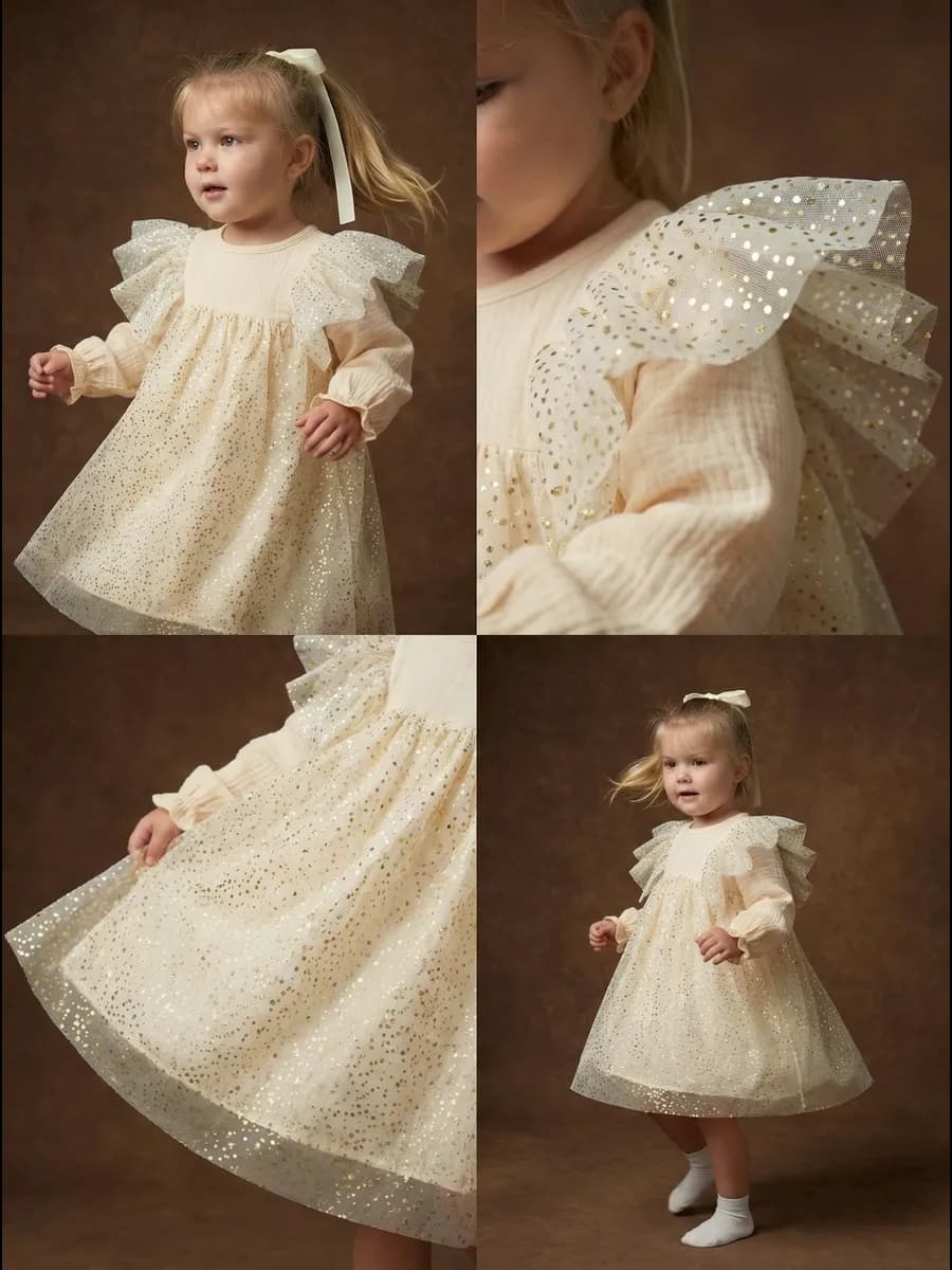 Нарядное платье для новорожденной девочки