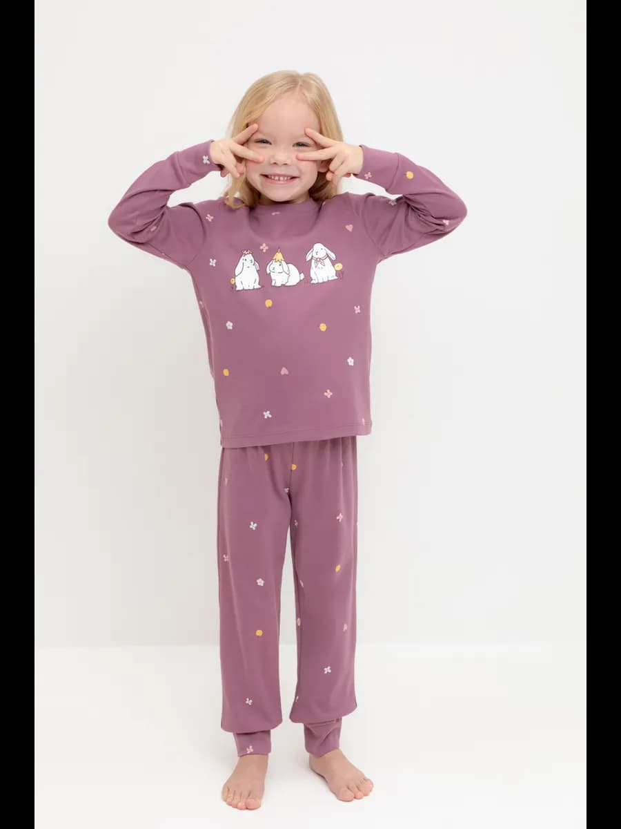 Пижама для девочки с брюками и джемпером