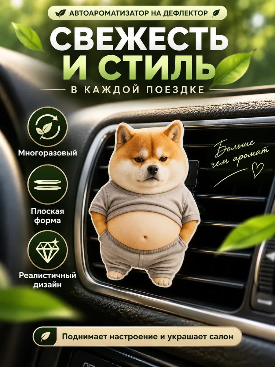 Ароматизатор - украшение в машину на дефлектор автопарфюм