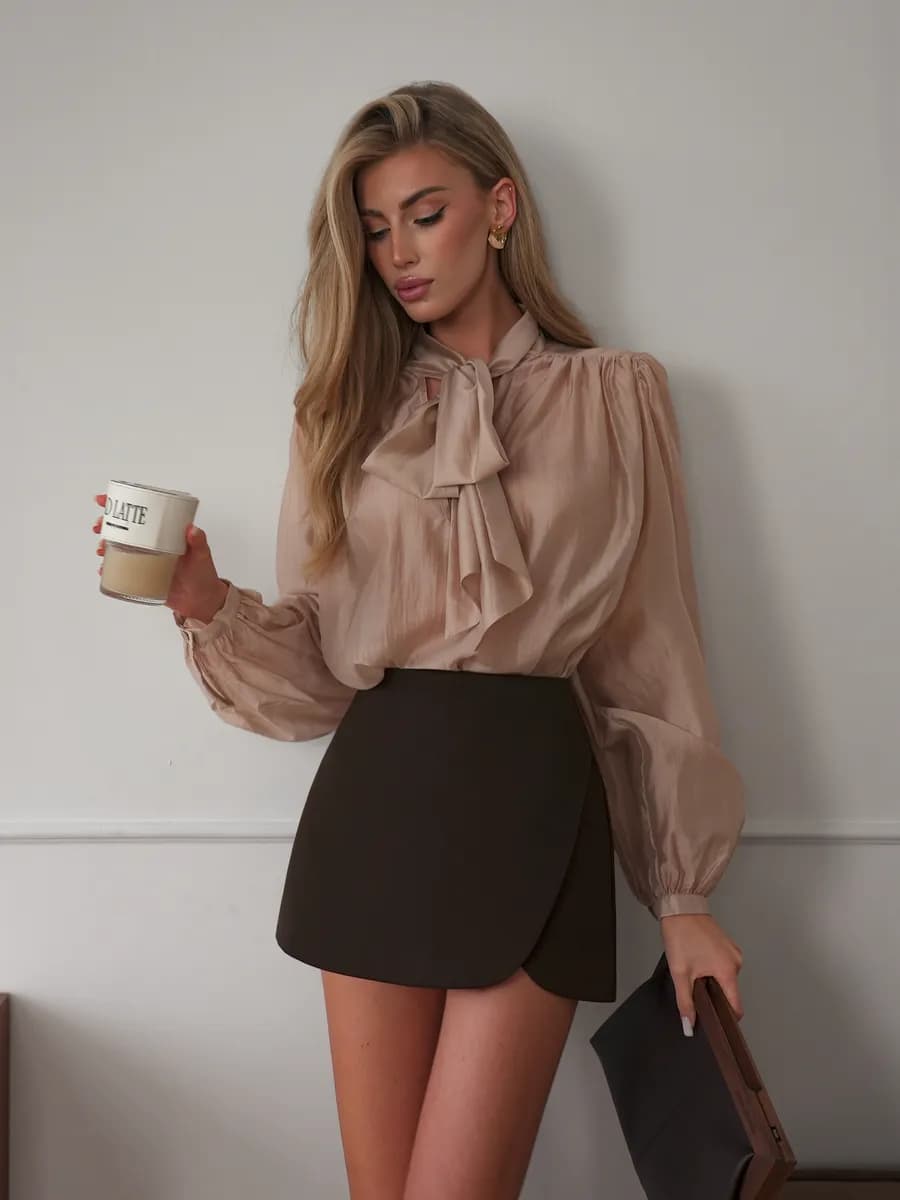 Юбка шорты мини на запах