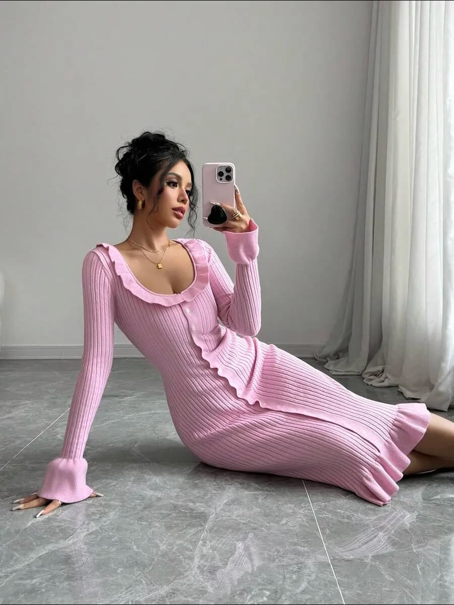 Платье лапша вязаное