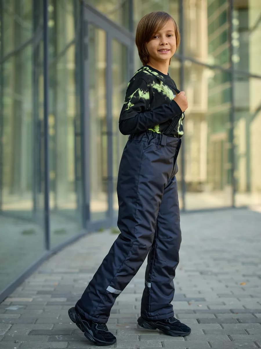 Брюки утепленные на лямках полукомбинезон