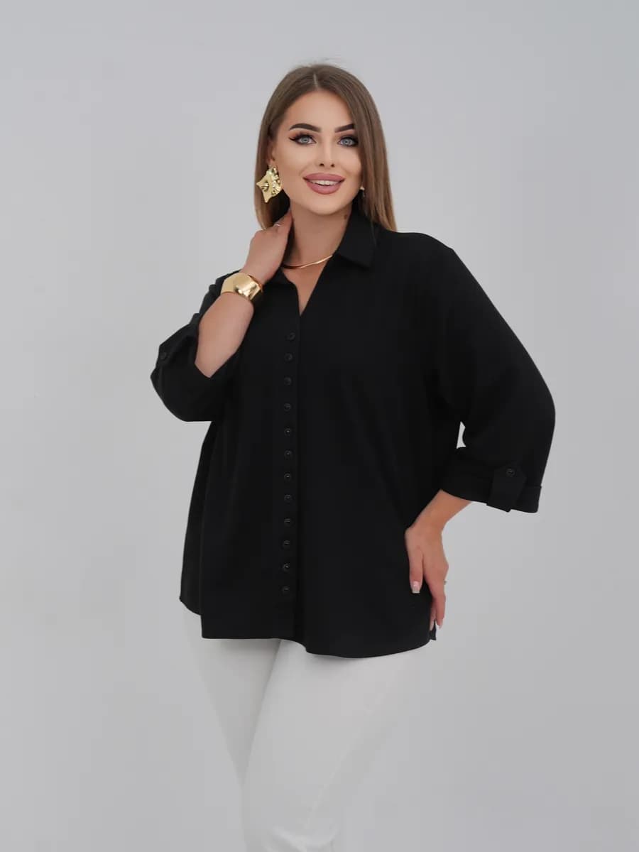 Блузка нарядная трикотажная больших размеров