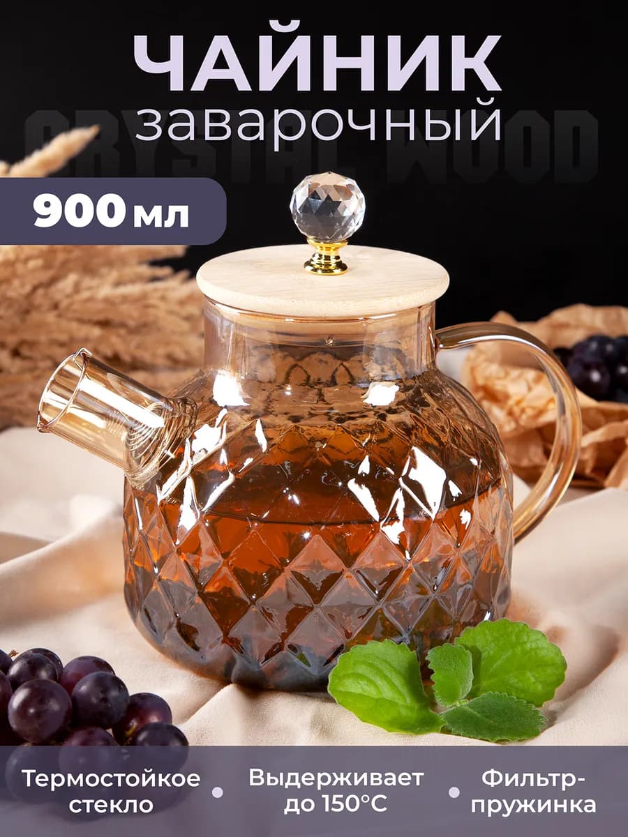 Чайник заварочный стеклянный