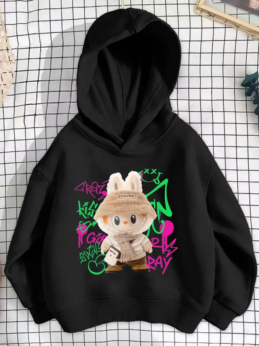 Толстовка для девочки Лабубу с капюшоном