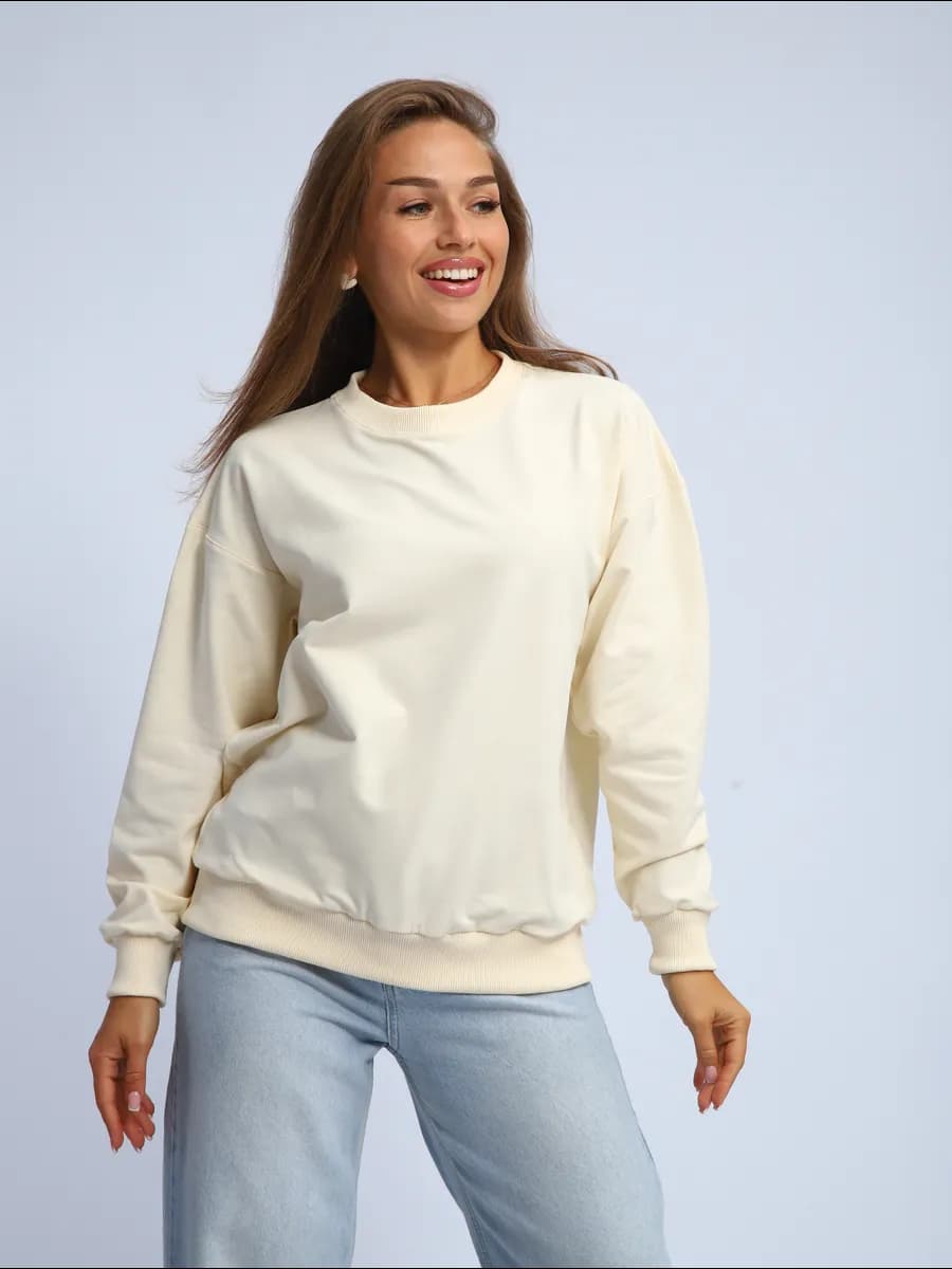 Свитшот оверсайз без начеса