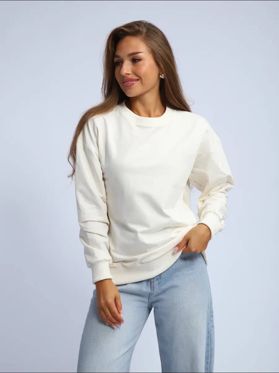 Свитшот оверсайз без начеса