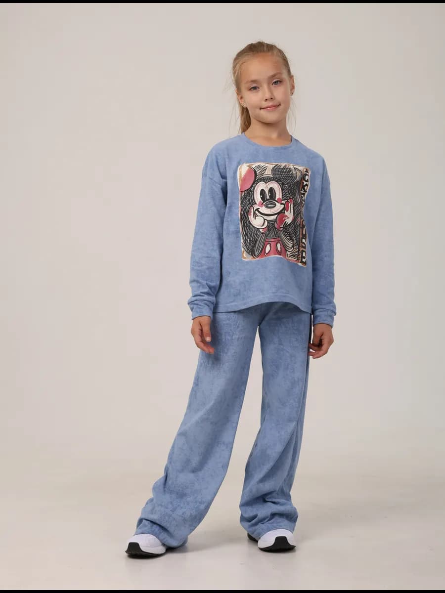 Детский костюм пижама брюки футболка - фото 1