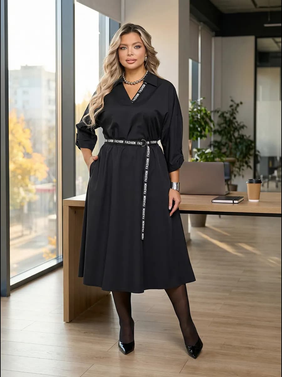 Платье рубашка офисное праздничное