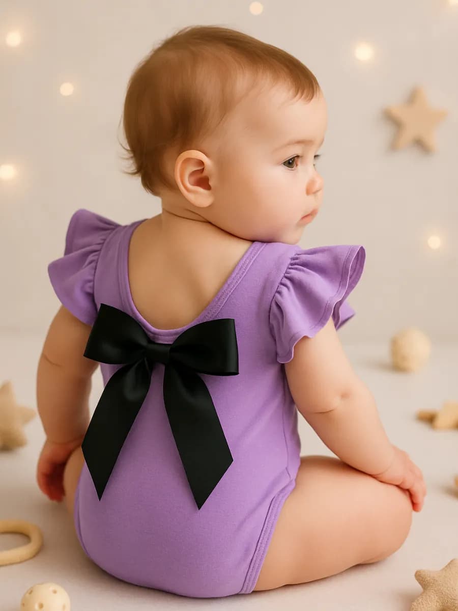 Боди для малышей и новорожденных с бантом