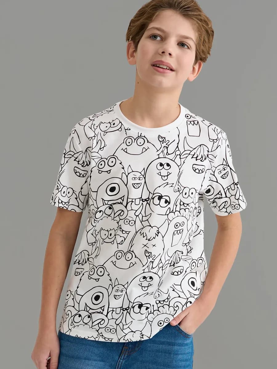 Футболка с принтом Монстрики