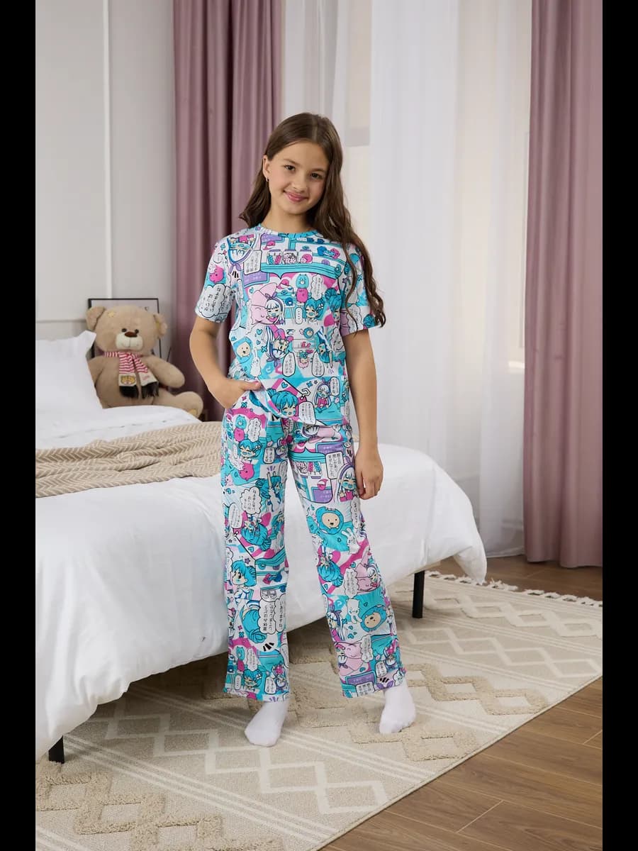 Пижама со штанами и футболкой для подростка