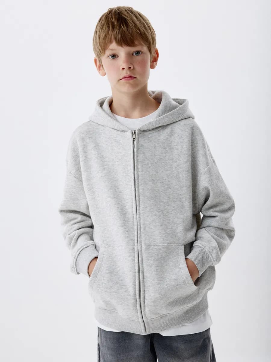 Толстовка оверсайз трикотажная с капюшоном