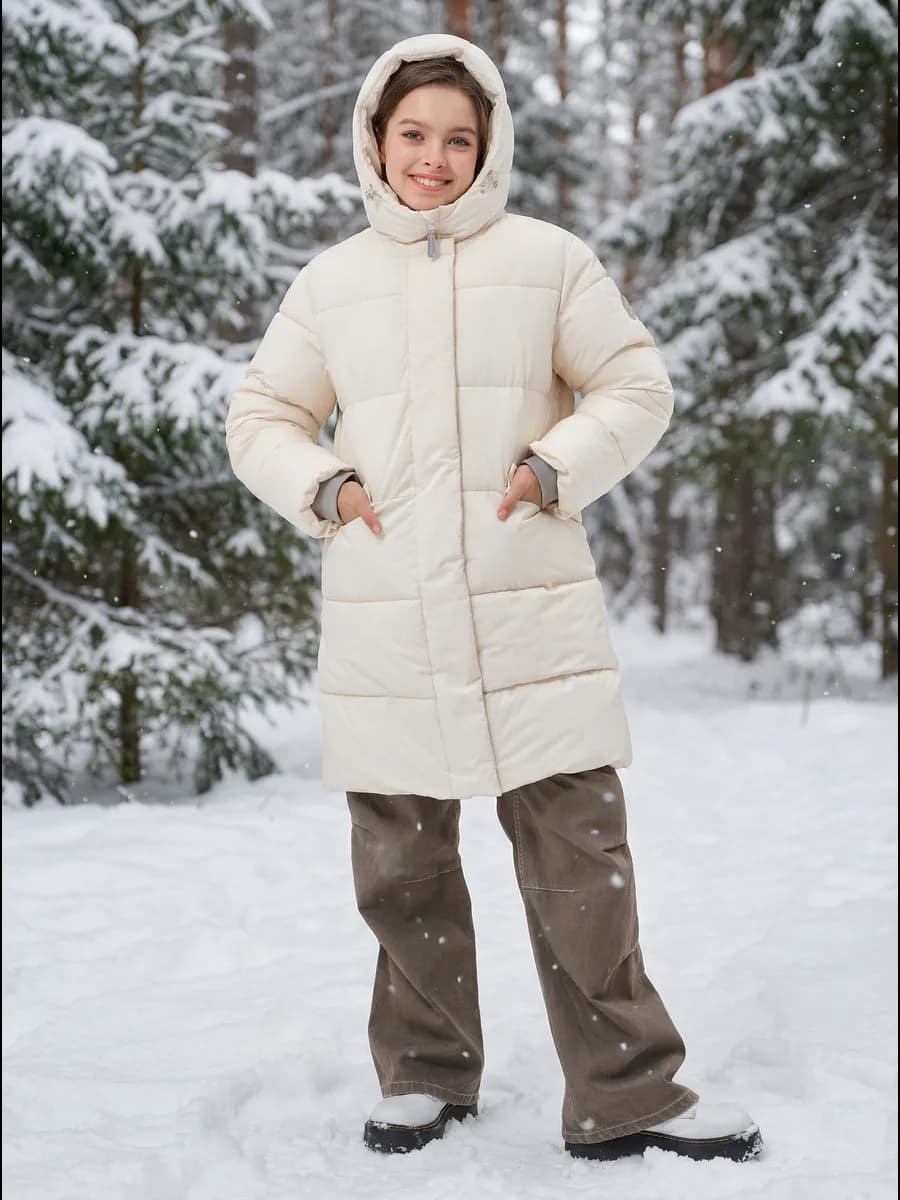 Пальто куртка зимняя удлиненная на подростка