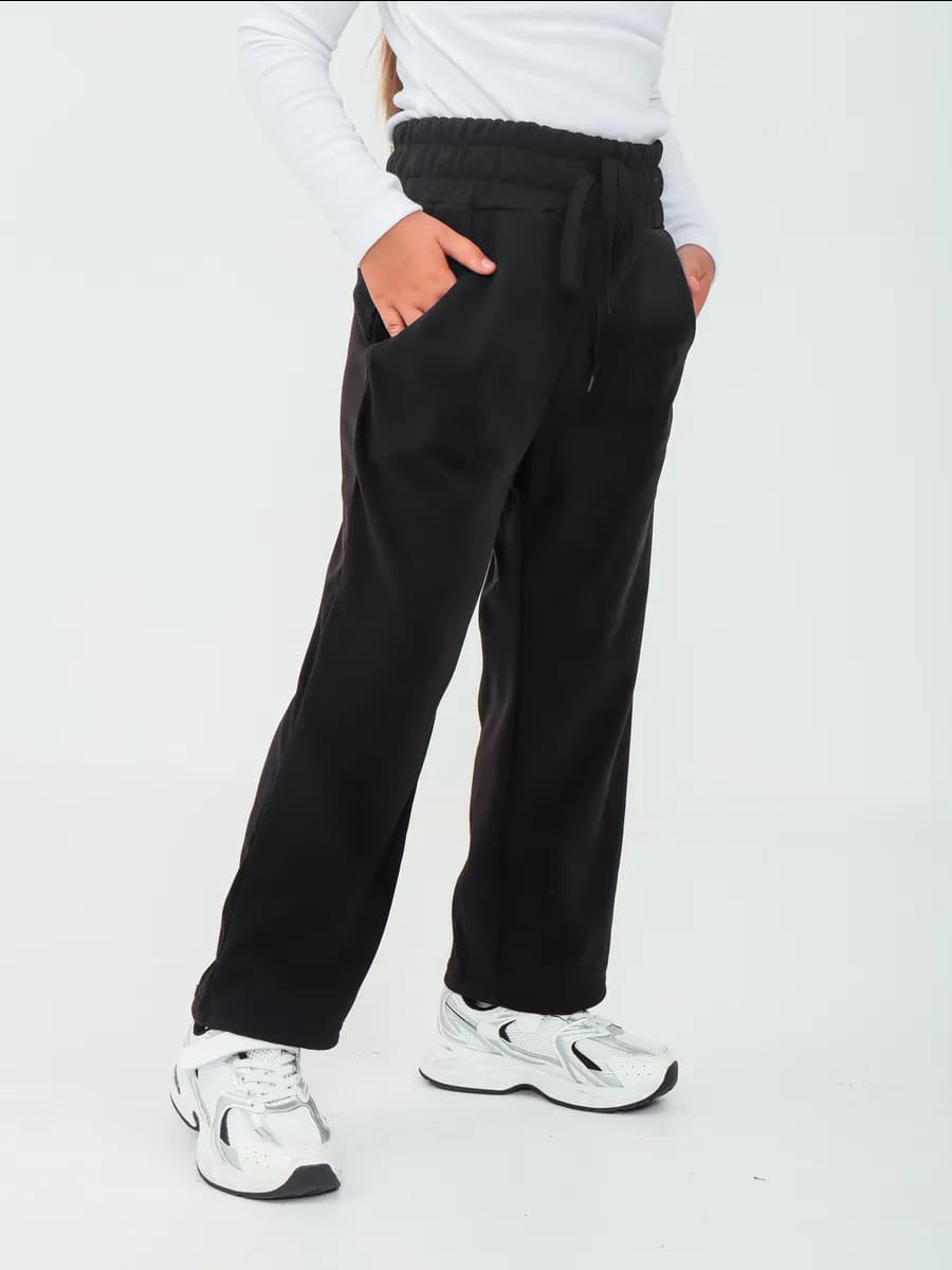 Брюки детские палаццо утепленные тканевые