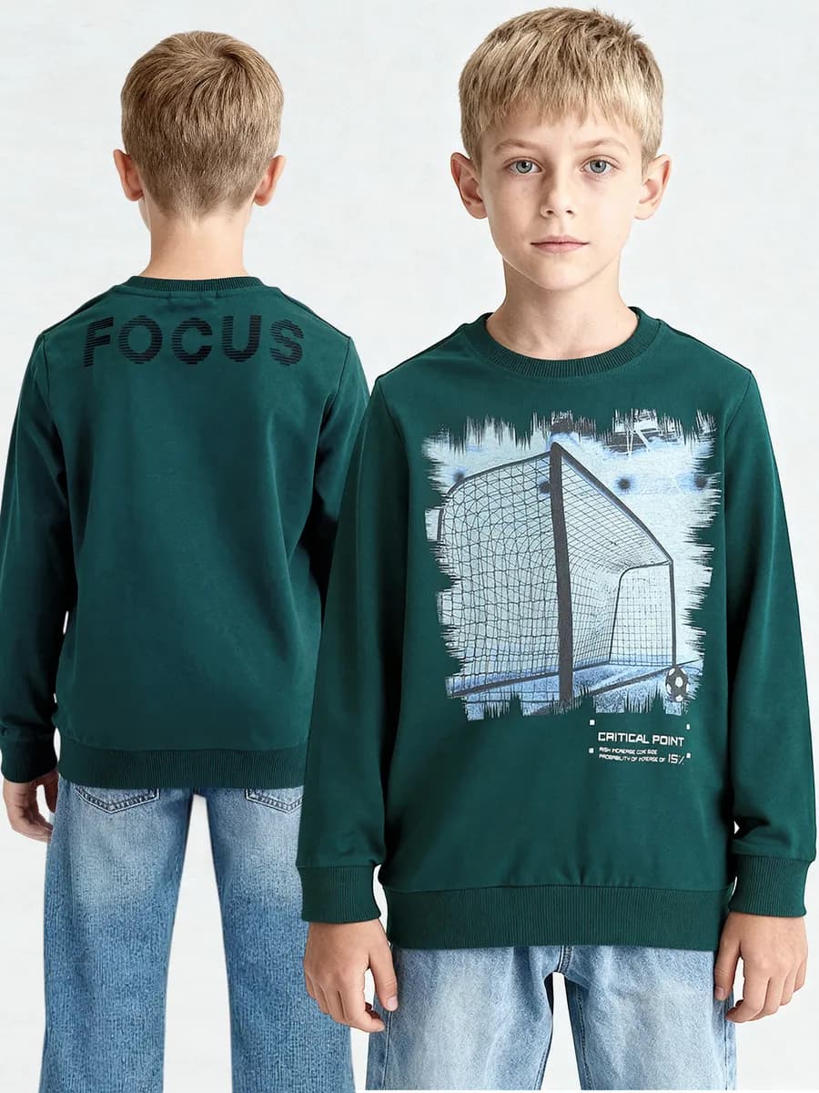 Лонгслив с принтом Focus