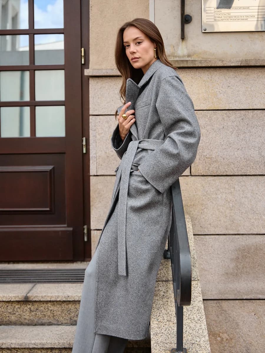 Длинное демисезонное Пальто веснаосень - фото 1