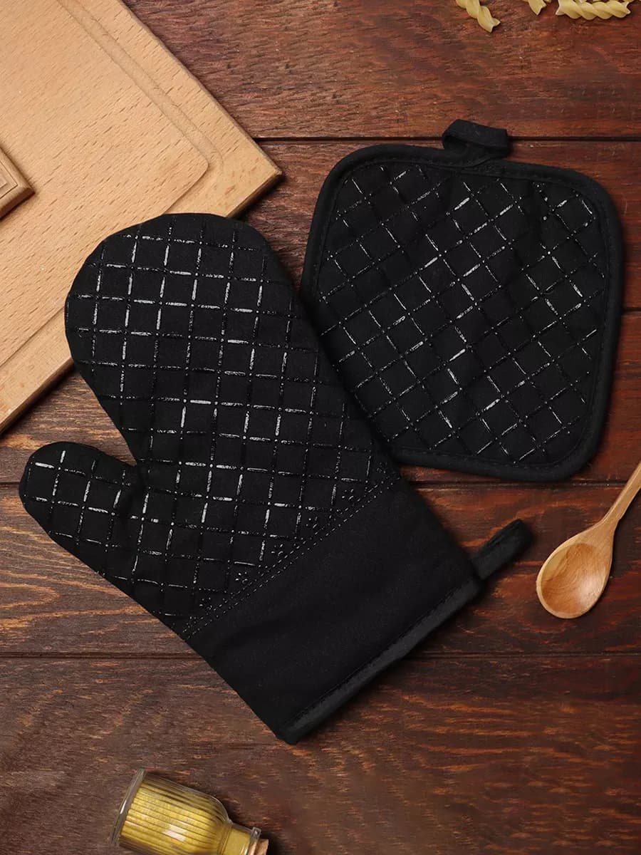 Кухонный набор варежка-прихватка 26х16 прихватка 17х17 см